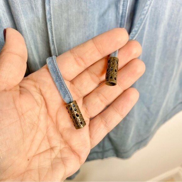 Altar’d State Lace Up Chambray Dress - Picture 6 of 9